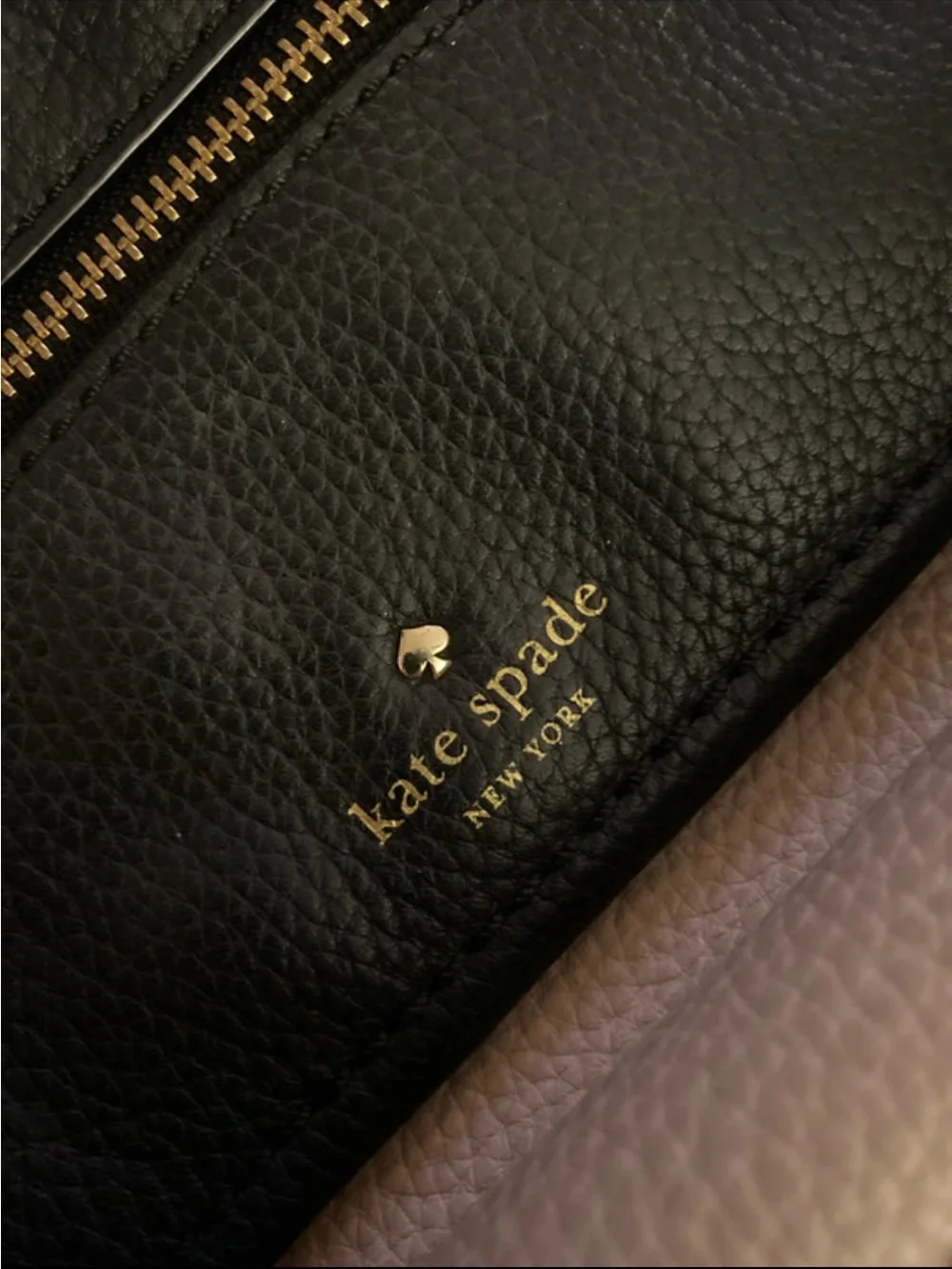 kate spade Two-Tone Black and Beige Leather Crossbody Bag